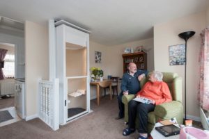 Happy home lift customer